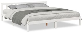 Letto extra lungo senza materasso bianco 200x210 cm in pino