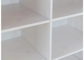 Vetrinetta legno massello pino bianca shabby country
