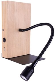 Spot-Light 5722174 - Applique da parete LECTOR LED/2,5W/230V USB rovere