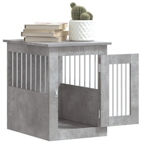 Gabbia cani arredamento grigio cemento 45x62x59cm multistrato