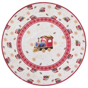 Tappeto rotondo rosso a tema natalizio ø 160 cm Toy's Delight Train – Villeroy&amp;Boch