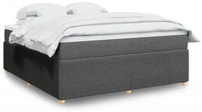Giroletto A Molle Con Materasso Grigio Scuro 180x200 Cm Tessuto /
