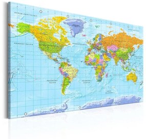 Quadro  World Map: Orbis Terrarum (Polish Text)  Larghezza x Altezza Home decor 90x60