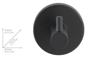 Gancio autoportante in acciaio inox nero opaco Bosio - Wenko