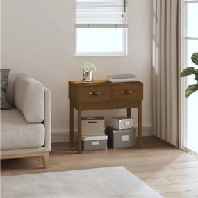 Tavolo Consolle Ambra 76,5x40x75 Cm İn Legno Massello Di Pino /