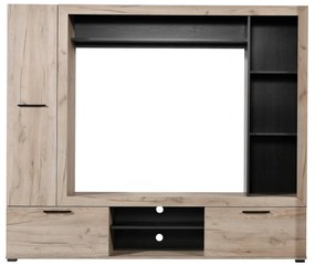 CASSIDIE - parete attrezzata porta tv con armadio moderna minimal in legno