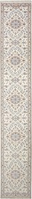Nain Tappeto persiano 80x540 Beige (Iran) Annodato A Mano