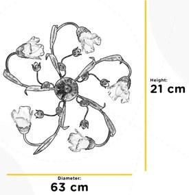ONLI - Plafoniera ARIANNA 5xE14/6W/230V