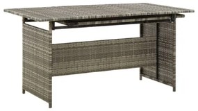 Set Divani da Giardino 2 pz con Cuscini in Polyrattan Grigio