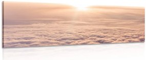 Quadro su tela – Tramonto dalla finestra dell'aereo