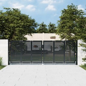 Cancello Giardino Antracite 300x125 Cm İn Acciaio /