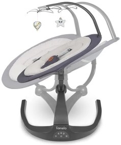 Lionelo - Dondolino musicale per bambini RINA 4xAA Grigio Cemento + telecomando