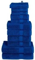 Set Asciugamani 12 pz Blu 600 gsm 100% Cotone 137572