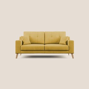 Danish divano moderno in tessuto morbido impermeabile T02 giallo 166 cm