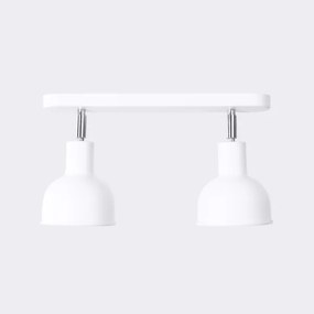 Sollux SL.1314 - Faretto ELBA 2xE27/15W/230V bianco