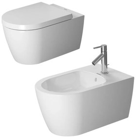 Duravit coppia Me Stark Vaso Sospeso 37x57 Bidet Sospeso E coprivaso rallentato bianco