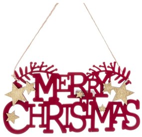 Decorazione natalizia da appendere in legno 22 cm Merry Christmas – Casa Selección