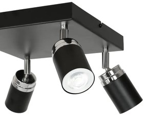 Faretto RENO 4xGU10/8W/230V nero/cromo