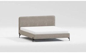 Letto singolo imbottito marrone chiaro con griglia 90x200 cm Barker - Ropez
