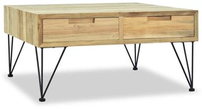 Tavolino da caffè 80x80x40 cm in legno massello di teak