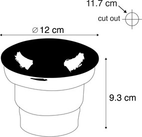 Set di 3 faretti da terra per esterni neri con LED IP67 - Ceci 2