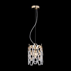 Lampadario Contemporaneo Tissage Metallo Oro 1 Luce