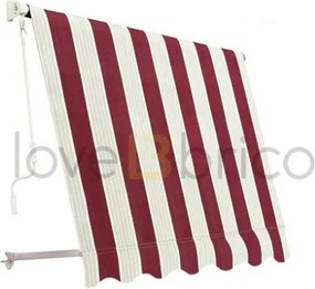 Tenda Da Sole Sangiorgio 100x250 A Caduta Senza Cassonetto Con Braccetti Telo Bordeaux