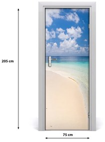 Adesivo per porta Maldives Beach 75x205 cm