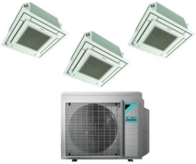 Daikin - Climatizzatore Condizionatore Bluevolution Inverter Trial Split a Cassetta ffa-a 9+9+18 con 3MXM68N R-32 Wi-Fi Optional Con Griglia Bianca