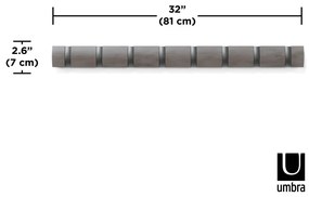 Appendiabiti da parete grigio in legno di pioppo Flip - Umbra