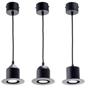 Set di 3 lampade a sospensione nere Hat - EMKO