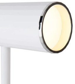Lampada da tavolo bianca incl. LED dimmerabile in 3 fasi ricaricabile - Telescopio