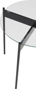 Tavolino rotondo con piano in vetro ø 45 cm Beam - Hübsch