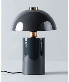 Lampada da Tavolo in Ferro (Ø26 cm) Seta Grigio Graphite - The Masie