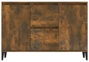 Credenza rovere fumo 104x35x70 cm in legno multistrato