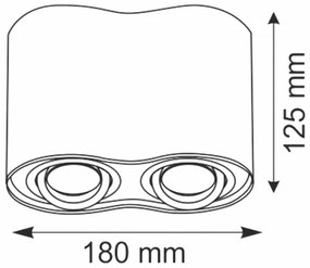 Faretto HADAR 2xGU10/10W/230V nero