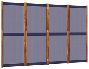 Divisorio a 4 pannelli blu scuro 280x180 cm