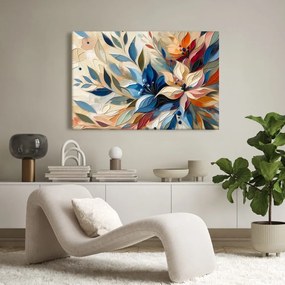 Quadro su tela – Foglie floreali colorate