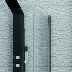 Kamalu - Box doccia angolare 65x70 due ante battenti finitura cromo | KS2800