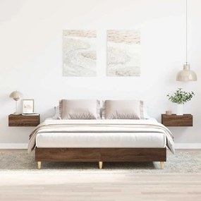 Giroletto Senza Materasso Rovere Marrone 140x200 Cm Truciolato /
