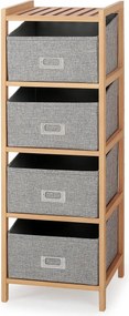Scaffale REG10 in legno naturale/grigio - H83 cm