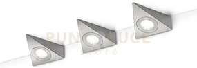 Ecco kit 3 pezzi sottopensile acciaio 12,4cm led 3w · 3x 200lm, 3000k