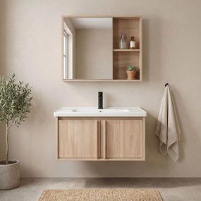 Set di mobili da bagno con lavabo Gama T25023 BXM 80CM