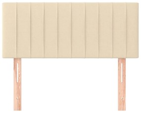 Testiera crema 80x5x78/88 cm in tessuto