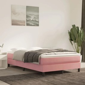 Materasso A Molle Insacchettate Rosa 120x210x20 Cm İn Velluto /