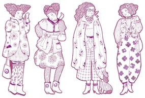 Disegni da colorare per piccoli stilisti - Rosemary & amiche