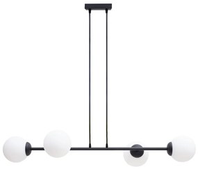 Lampadario a sospensione con filo FIRA 4xE27/60W/230V nero