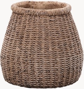 Vaso in cemento fatto a mano Faux-Puff, alt. 17 cm