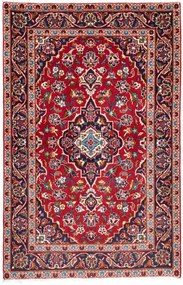 Kashan Tappeto 150x100 Rosso (Iran) Annodato A Mano