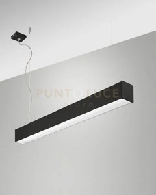 Turner sospensione nera 29w 4000k 3570lm prismatic  ip40 100cm dimm...